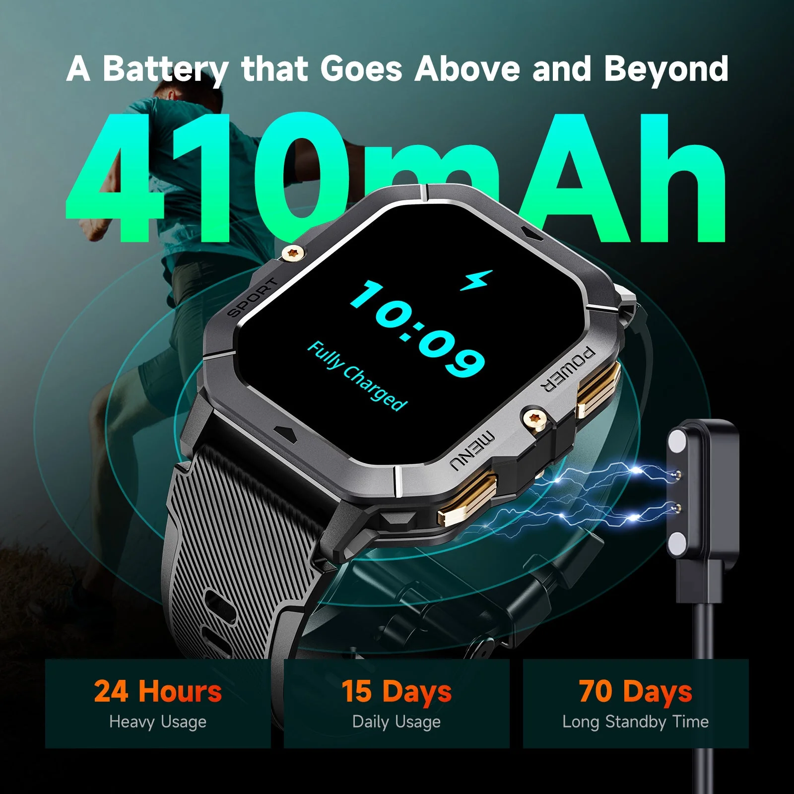 OUKITEL BT101 MILITÄRISCHE INTELLIGENTE UHR - Image 3