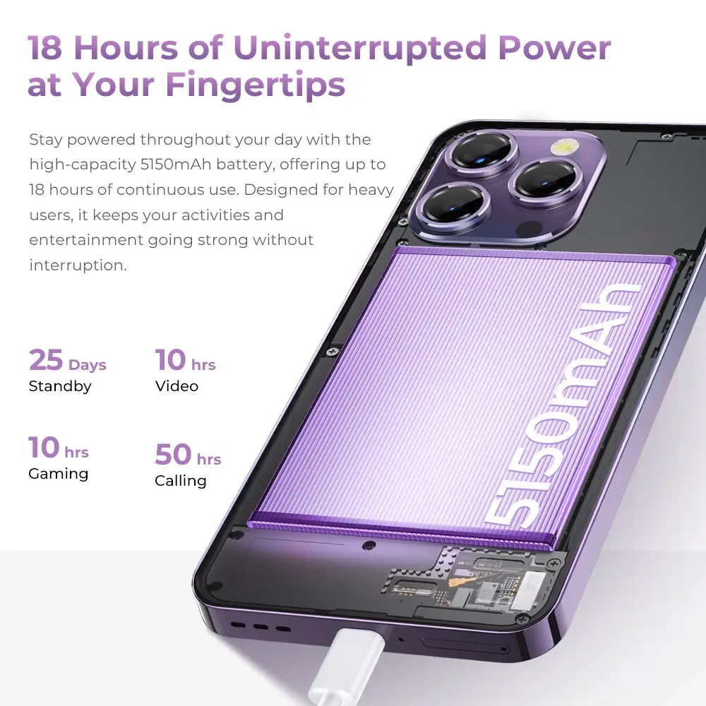 Oukitel P1 6.7-inch 5150mAh Battery 8.2mm Ultra-thin Body SmartPhone(8GB+256GB) - Image 11
