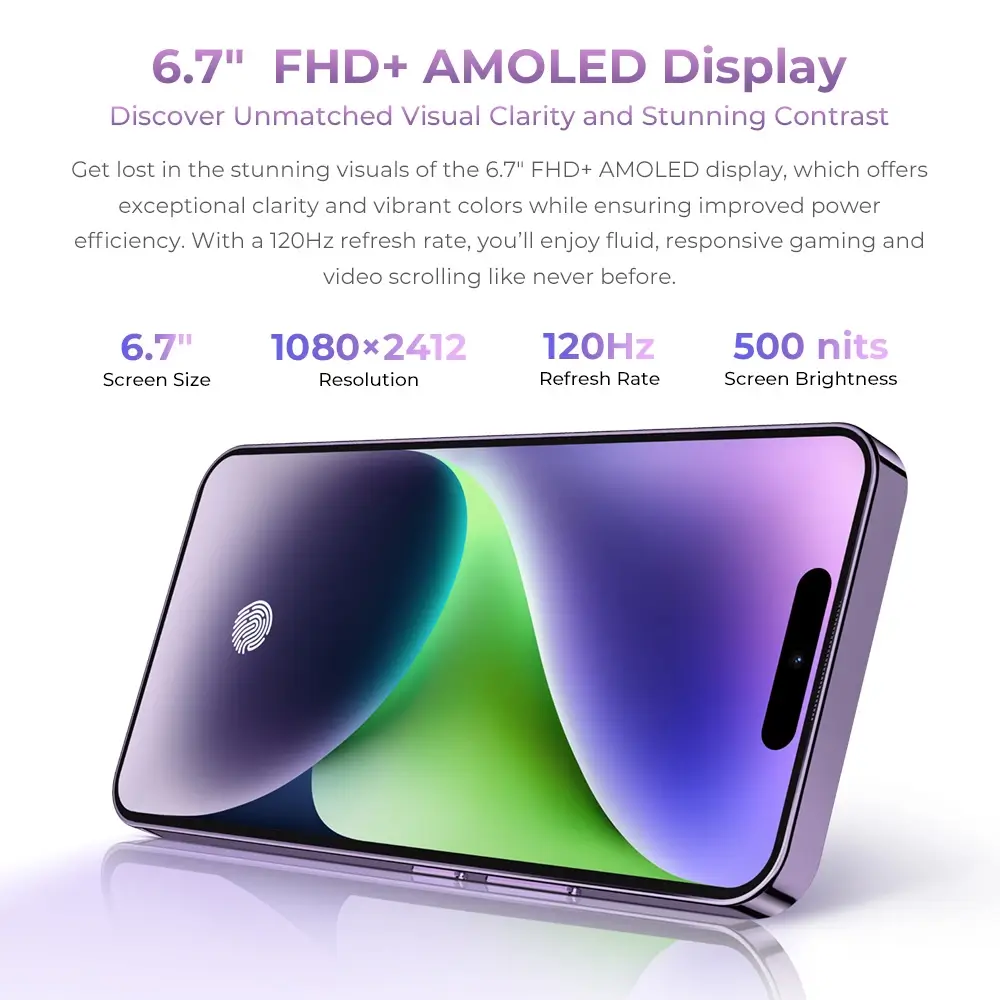 Oukitel P1 6.7-inch 5150mAh Battery 8.2mm Ultra-thin Body SmartPhone(8GB+256GB) - Image 5